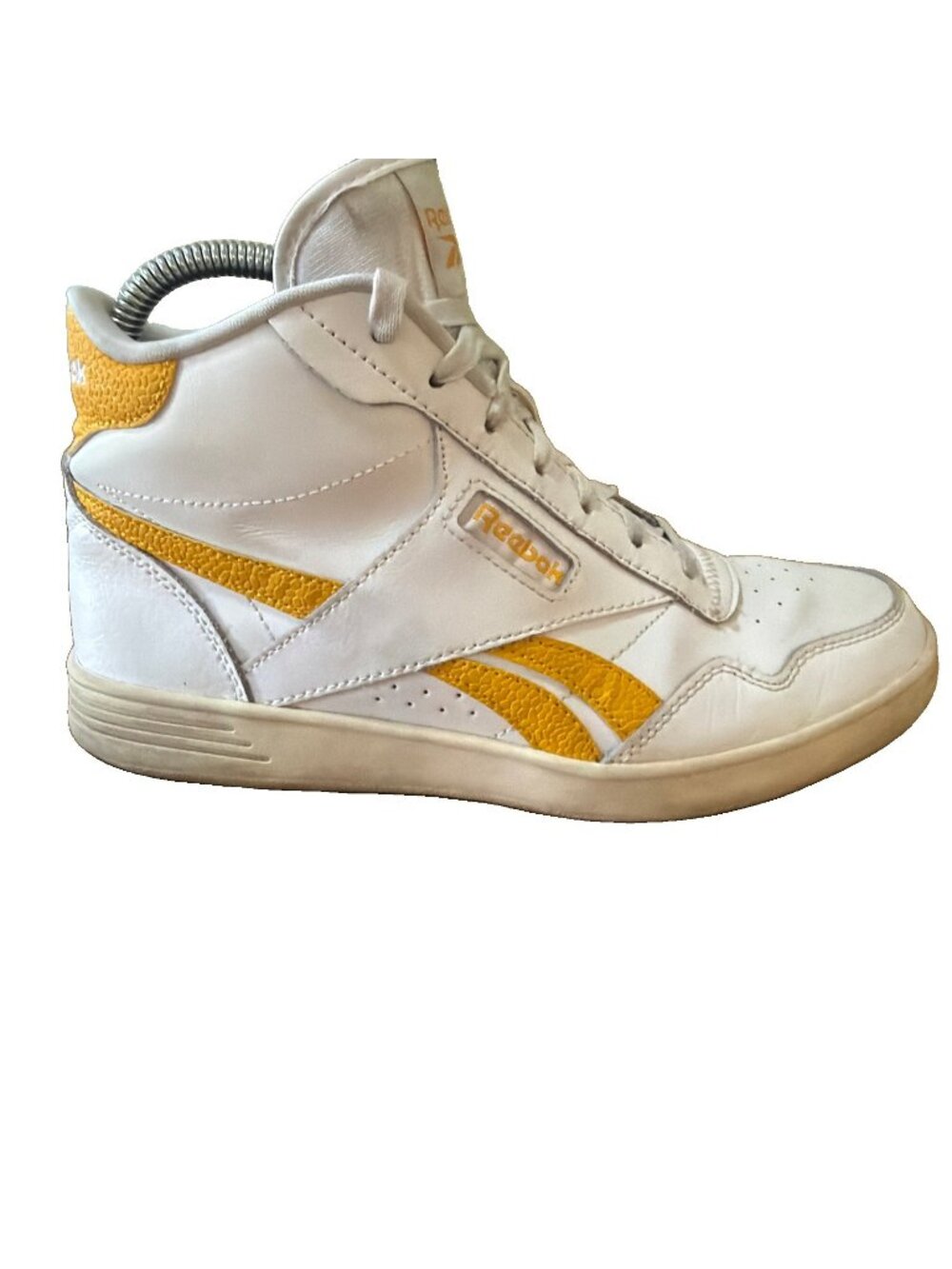 Reebok Women’s Club High Top Sneakers White&yellow Size 8 M